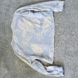 Blue leaves crop top